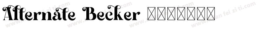 Alternate Becker 3字体转换